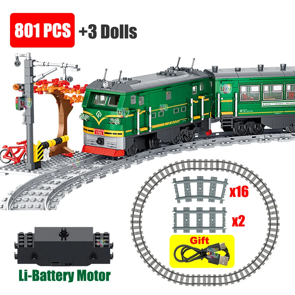 Lego Set City - Teknik Retro Yeşil Buharlı Tren Şehir
