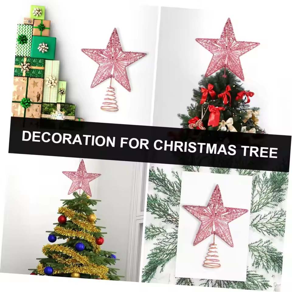 Star Tree Topper - Noel Pentagon Üst Yıldızı Ağaç Süsü