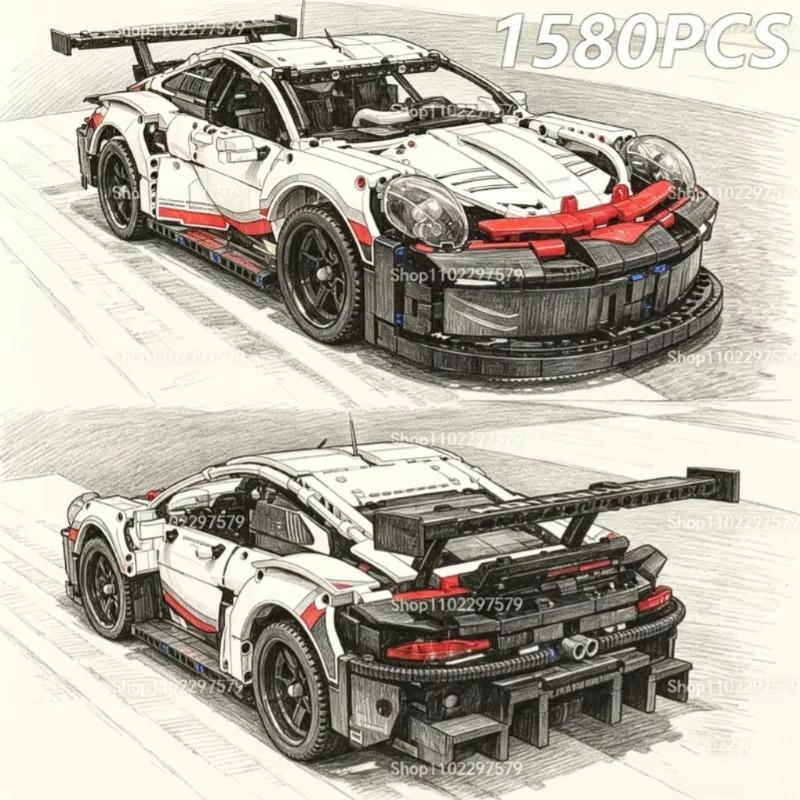 Lego Set Creator - 1580 Parça Yeni Teknik 1:8 Ölçekli