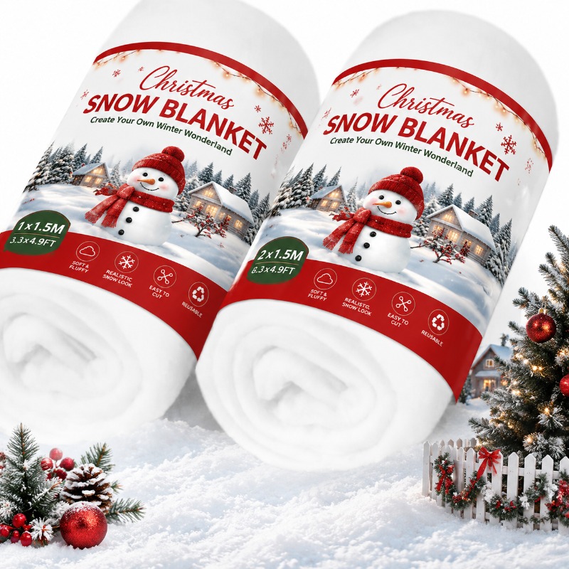 Christmas Throw Blanket - Yapay Kar Halısı Sahte Kar Battaniyesi