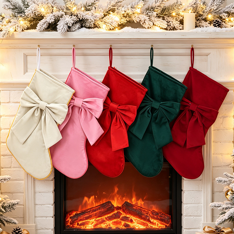 1 adet Noel Çorabı, Fiyonklu H - Christmas Stocking Hanging incelemesi ve fiyatı