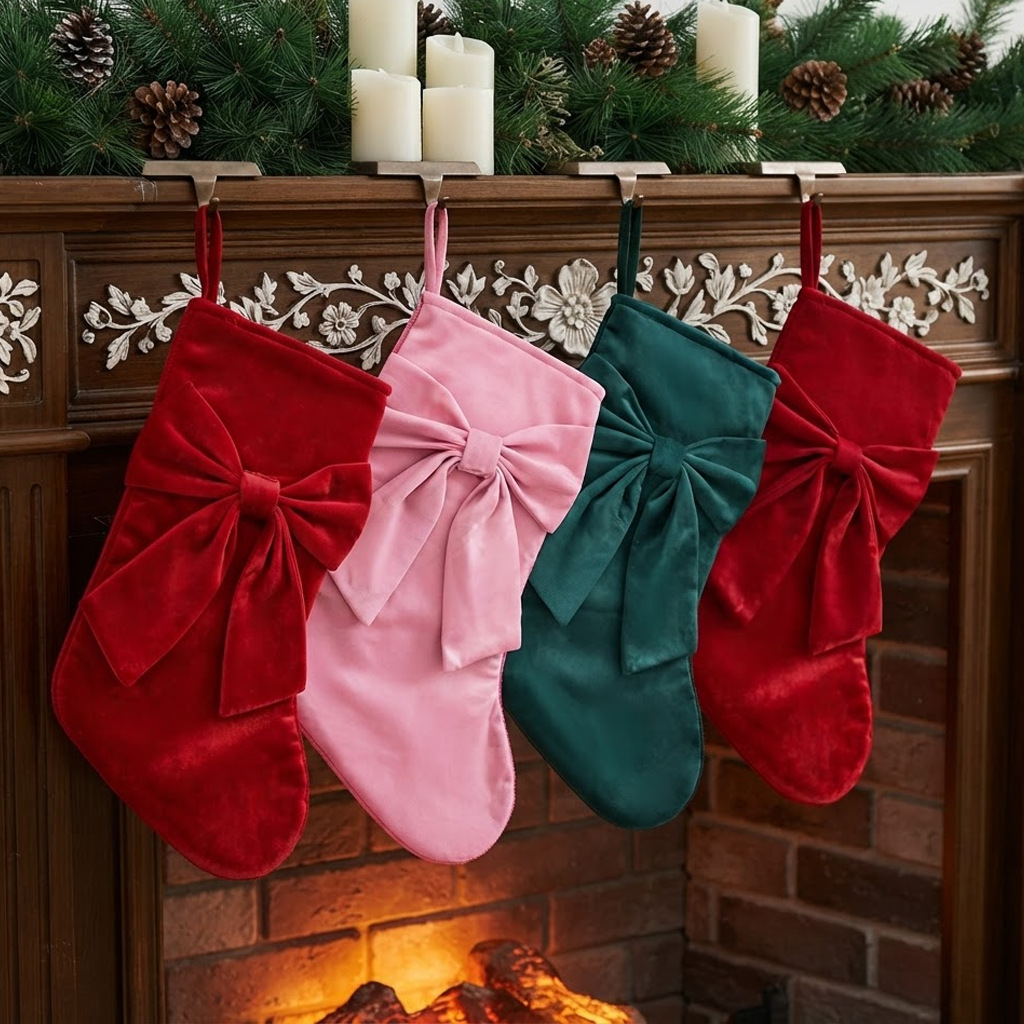 1 adet Noel Çorabı, Fiyonklu H - Christmas Stocking Hanging incelemesi ve fiyatı