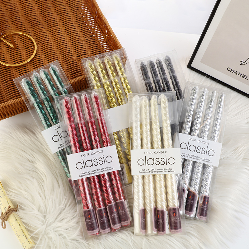 4 adet Avrupa tarzı Uzun saplı - Holiday Candle Set incelemesi ve fiyatı