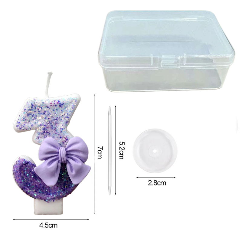 Yaratıcı Simli Kademeli Mor Fi - Holiday Candle Set incelemesi ve fiyatı