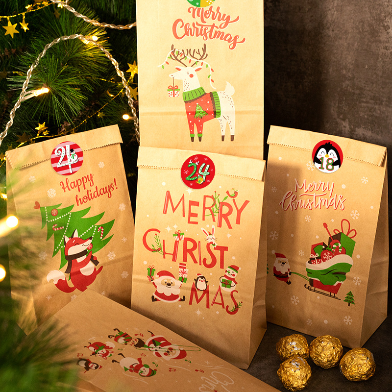 Noel hediyesi torba Kraft kağı - Advent Calendar Gift incelemesi ve fiyatı
